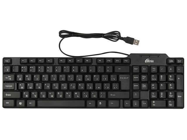 Клавиатура Ritmix RKB-111 проводная, черная