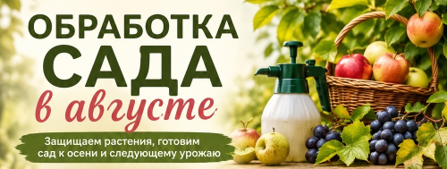 Обработка сада в августе