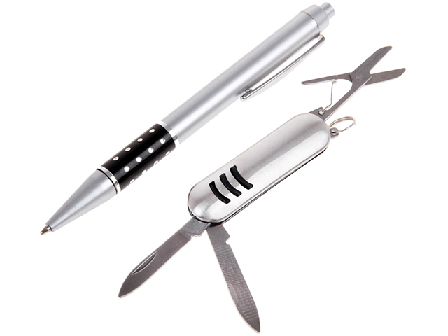 Набор подарочный "2в1" ручка, нож многофункциональный