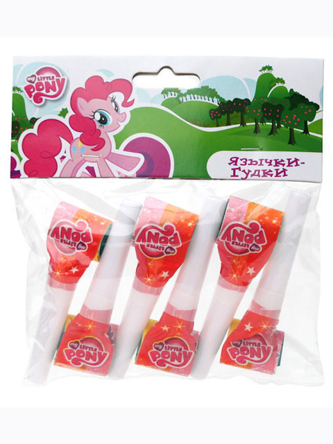 Язычок-гудок "Веселый праздник. My little Pony" 6шт. в упак.