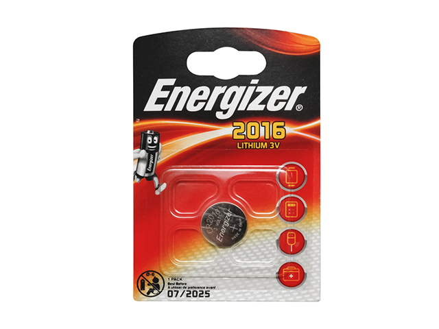 Батарейка литиевая (таблетка) Energizer CR2016-1BL (1 шт) блистер