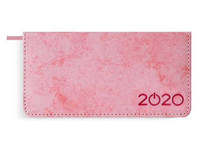 Еженедельник датированный А6 64 листа Феникс+ "Escalada 2020. Джинс Делавэ" розовый, твердый переплет
