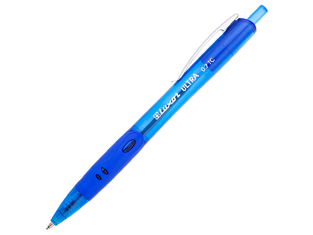 Ручка шариковая автоматическая Luxor "ULTRA" 0,7 мм, корпус пластиковый, синяя, в ассортименте