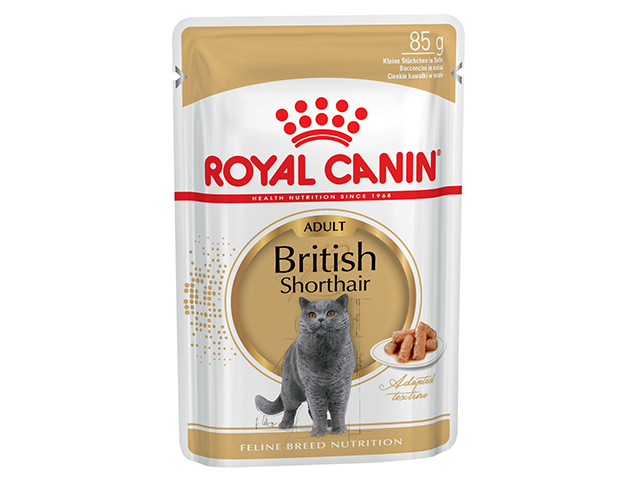 Корм РК Британская короткошерстная (соус) 0,085 кг (для взрослых британских кошек старше 12 месяцев)
