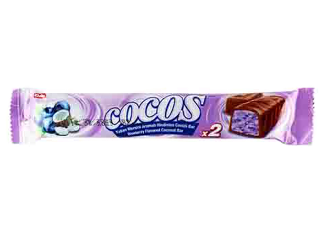 Батончик "Cocos Bar" в молочном шоколаде с кокосом со вкусом черники 48г