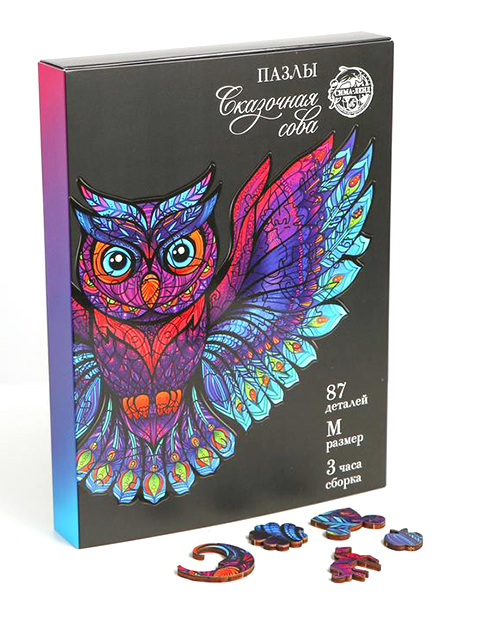 Игрушка-пазл "Сказочная сова", 87 деталей