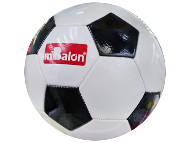 Мяч футбольный ПВХ, черный+ белый