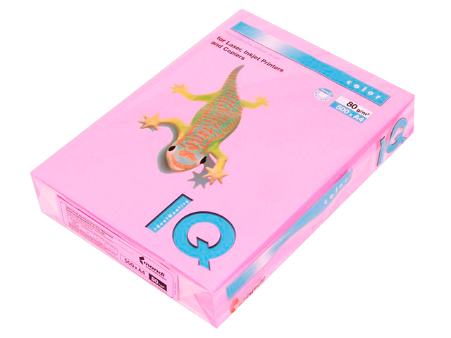 Бумага IQ Color neon А4 80г/кв.м 500 листов "Розовый неон"