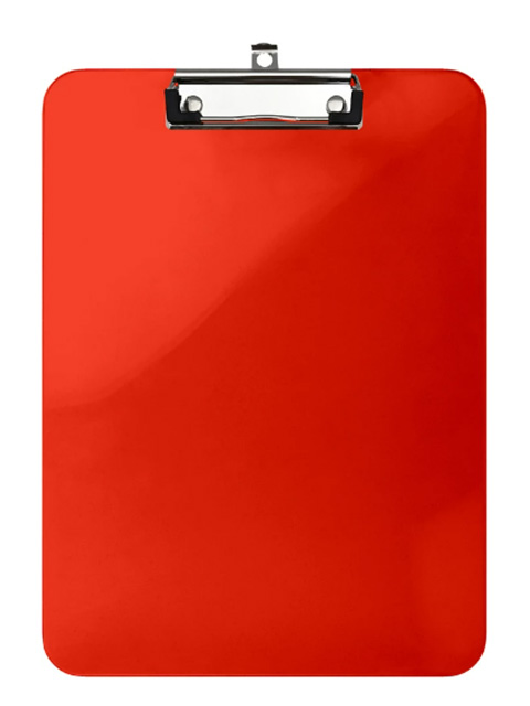 Планшет с зажимом А4 "Lamark"  PS пластик 2,3мм, красный (клипборд)