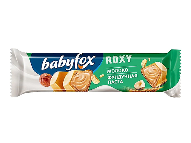 Батончик "Baby Fox Roxy", вафельный, молочно-ореховый, 18,2 г
