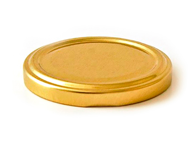 Крышка винтовая d-70 мм, металлическая золотая