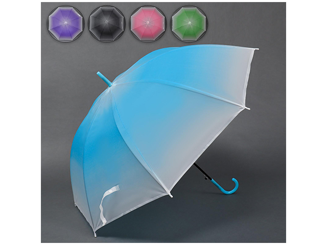 Зонт-трость женский полуавтомат Градиент ПВХ, 8 спиц, D46, цвет микс