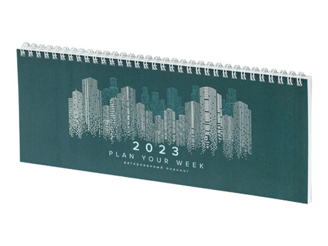 Планинг настольный датированный 2023 STAFF "Metropolis", обложка картон, на гребне, 285х112мм
