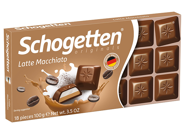 Шоколад молочный Schogetten "Latte Macchiato" с кремовой кофейно-молочной начинкой, 100гр.