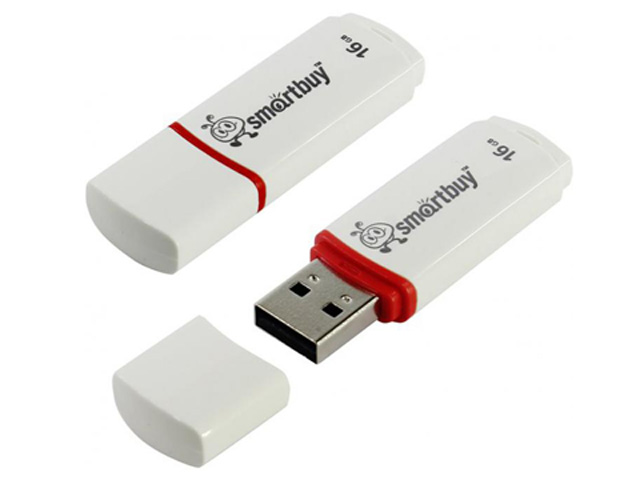 Флэш-диск Smart Buy USB Flash 16GB Crown белый