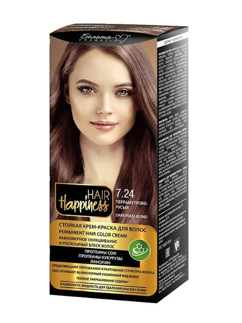 Крем-краска для волос HAIR Happiness 7,24 перламутрово-русый