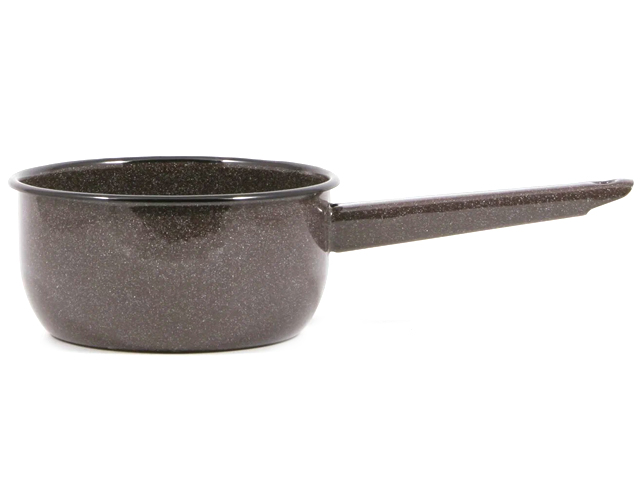 Ковш 1,5л. коричневый эмалированный