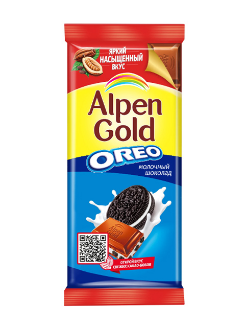 Шоколад "Alpen Gold Oreo" 90г. молочный