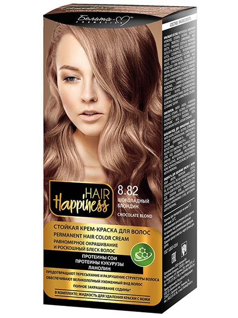 Крем-краска для волос HAIR Happiness 8,82 Шоколадный блондин