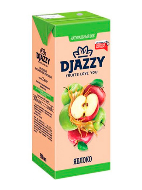 Сок "DJAZZY" 0,2 л яблочный