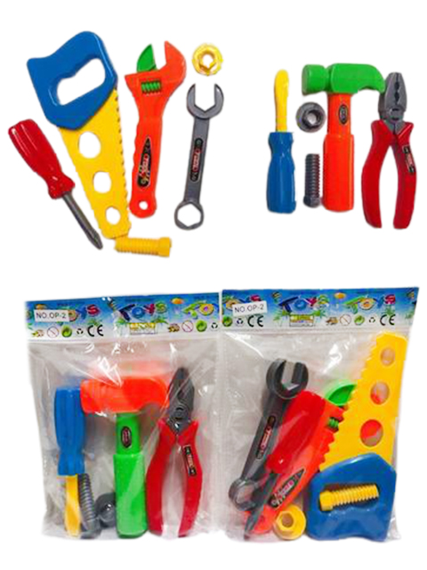 Игровой набор инструментов "Помощник 3" микс 5 или 6 предметов в пакете