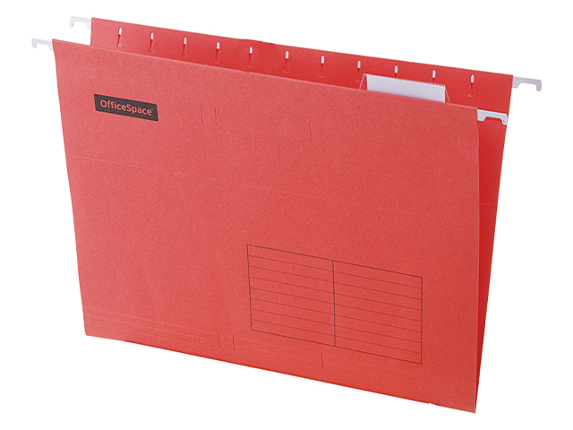 Подвесная папка OfficeSpace А4 (310х240мм), красная,  10 штук в упаковке