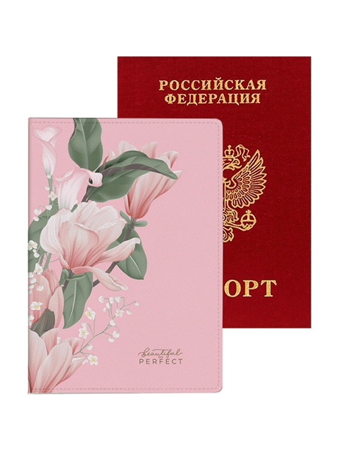 Обложка для паспорта deVENTE "Greta" искусственная кожа, розовая