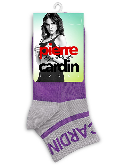 Носки женские "Pierre Cardin" лиловый/серый, р-р 35-37
