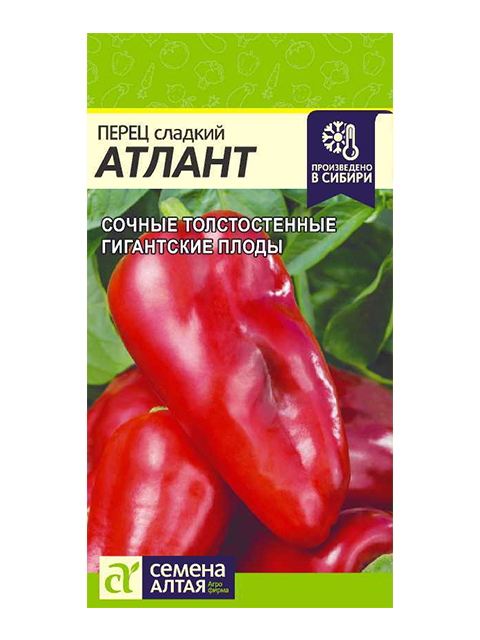 Перец Атлант, сладкий, 0,1 г, ц/п Семена Алтая