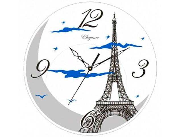 Часы настенные стеклянные С0115 "Париж"
