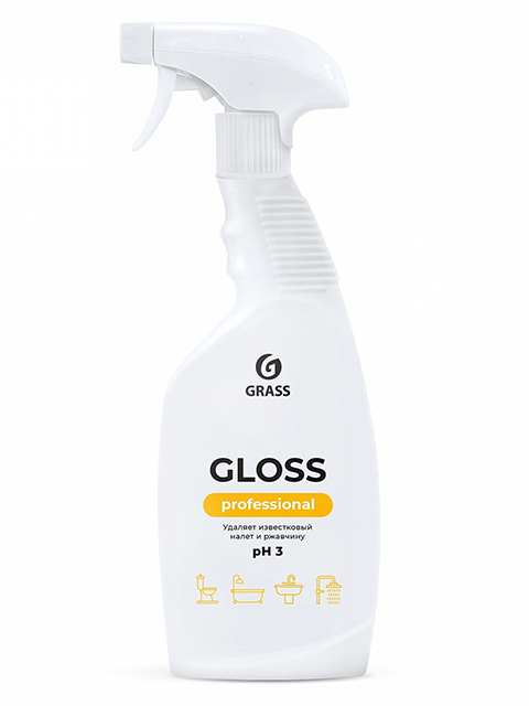 GRASS 600мл "Gloss Professional" удаляет известковый налет и ржавчину 