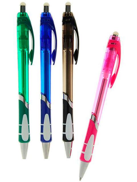 Ручка пиши-стирай шариковая автоматическая Alingar 0,8мм, корп. пластик., резин. держат.