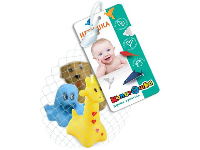 Игрушка для ванны "Капитошка. Животные" 3шт