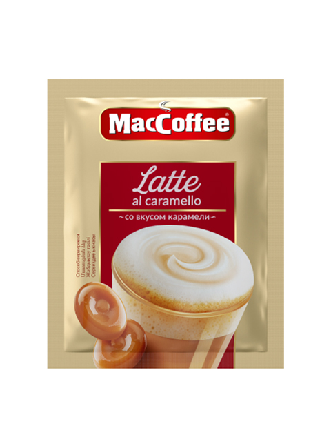Напиток кофейный растворимый "MacCoffee" Latte - со вкусом Карамели 22г