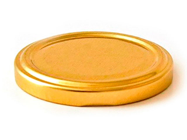Крышка винтовая d-100мм, металлическая золотая