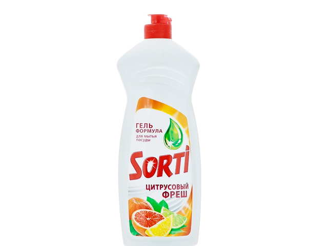 Средство для мытья посуды SORTI 1000мл Цитрусовый фреш с соком лимона