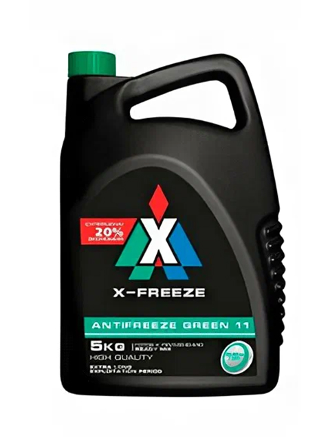 Антифриз 5кг X-Freeze Green, п/э канистра 