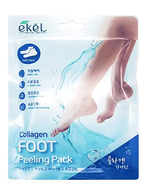 Маска-эксфолиант для ног Ekel "Collagen Foot Peeling Pack" с коллагеном, 40г