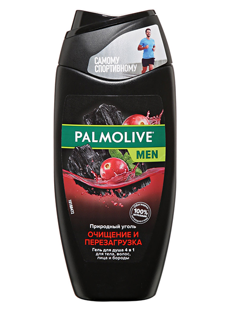 Гель для душа "Palmolive Men. Очищение и перезагрузка" 4в1 для тела, лица, волос и бороды, 250мл