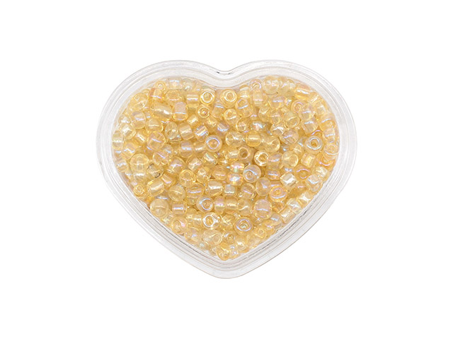 Бисер "Astra&Craft" 11/0 (№162 светло-золотой), баночка в форме сердца