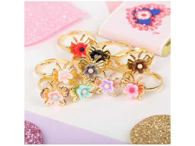 Кольцо детское Выбражулька, бабочки с цветочками