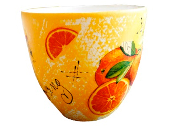 Горшок для цветов "Апельсин" №2 d-12 Высокий овал, керамика