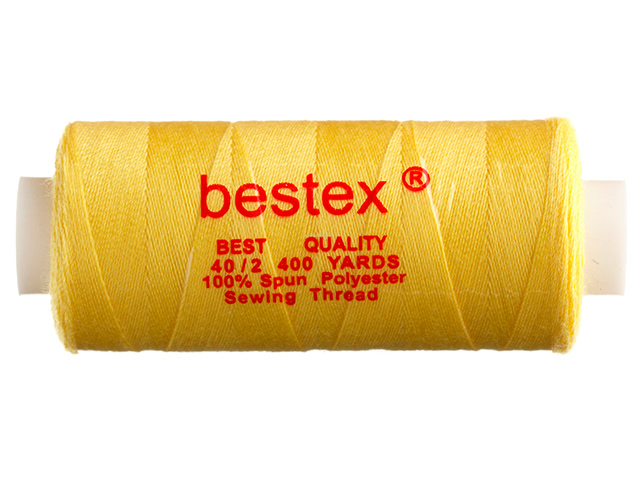 Нитки швейные Bestex, №40, 365м (005 лимонный)