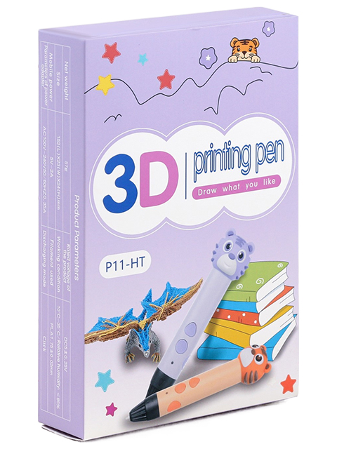 Набор для детского творчества "3D ручка. Тигрёнок" работа с пластиком PLA, голубой