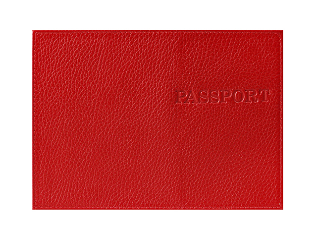 Обложка для паспорта MILAND "PASSPORT флоттер", красный, натуральная кожа