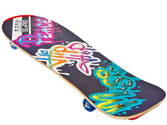 Скейтборд "SILAPRO" 75х25 см, Р304 (усил. алюминиевый крепеж, 5547 PVC), максимальная нагрузка 50 кг