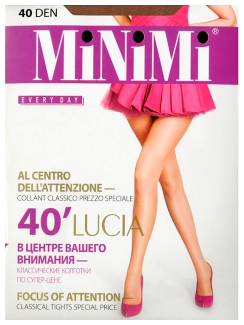 Колготки женские MiNiMi "Lucia 40" Daino 5-XL