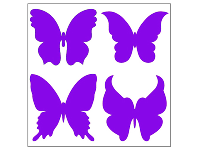 Термонаклейка световозвращающая (набор) Blicker "Бабочки" фиолетовые