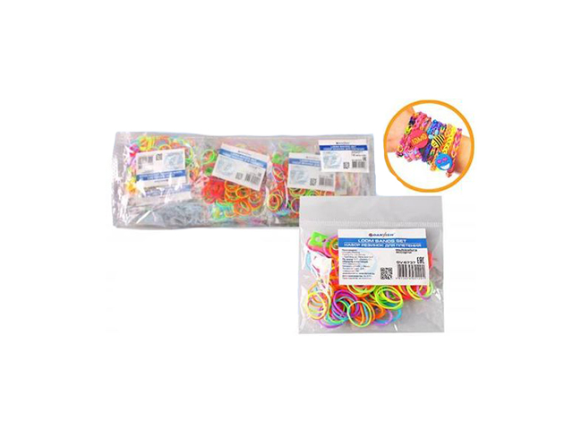 Набор для детского творчества Darvish "Резиночки для плетения"+ крючок, в пакете