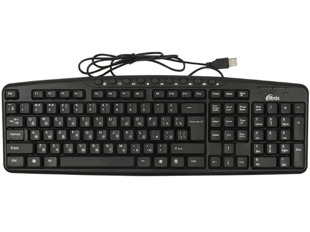 Клавиатура Ritmix RKB-141 проводная, черная
